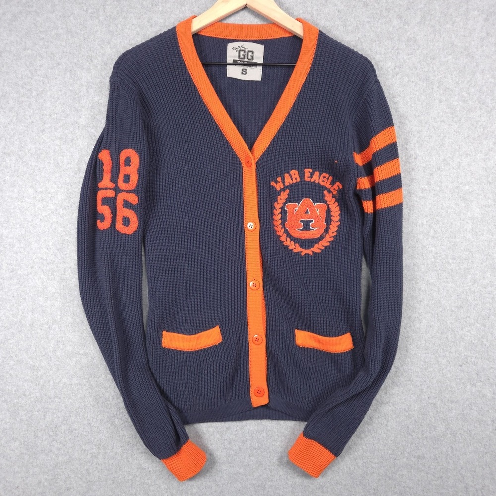 Auburn Womens Size Small 1856 War Eagle Cable Knit Cardigan Sweater GG The Brand